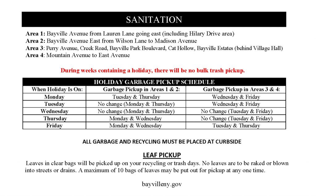 Bulk Trash Pickup - Sanitary District No. 1